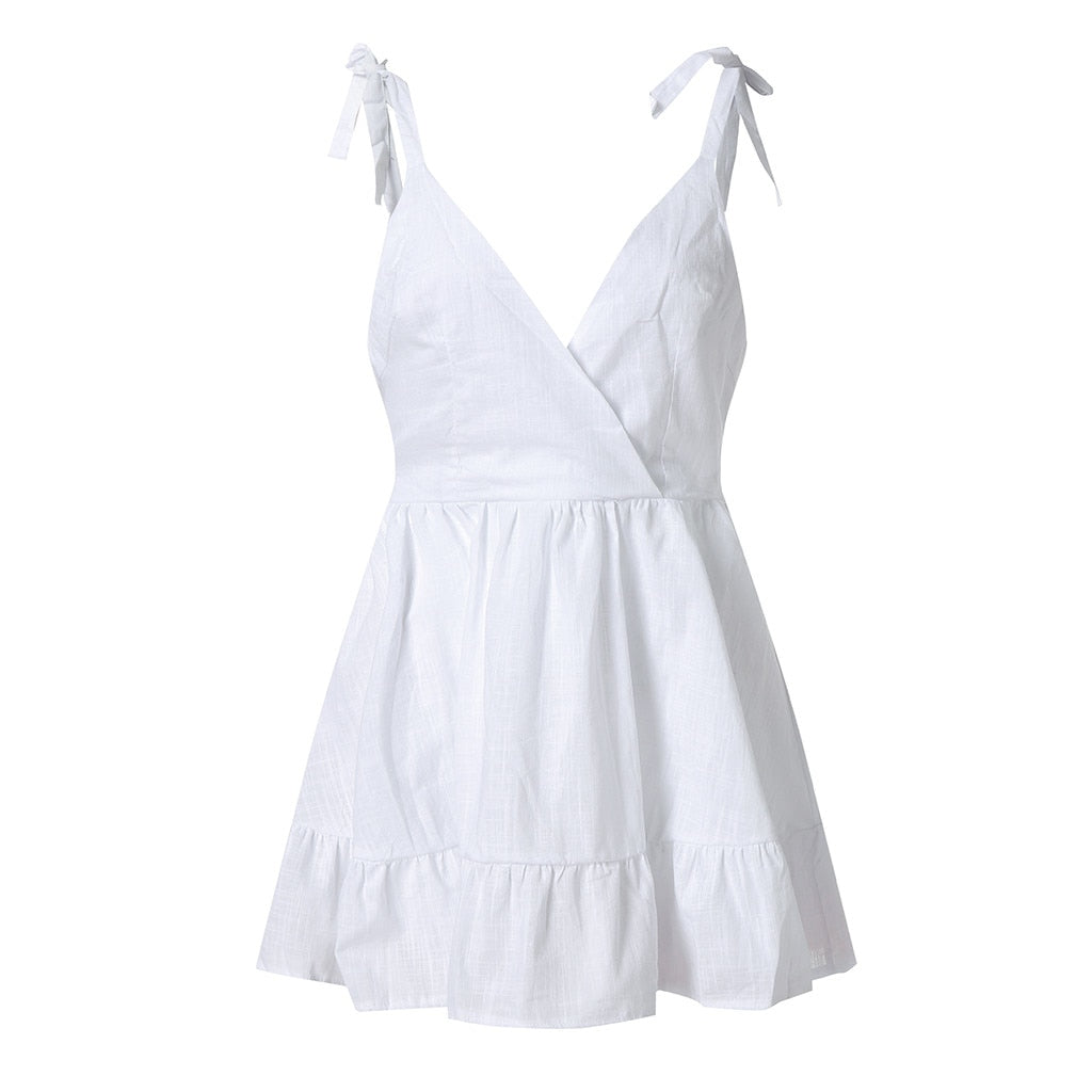 white backless summer dresses