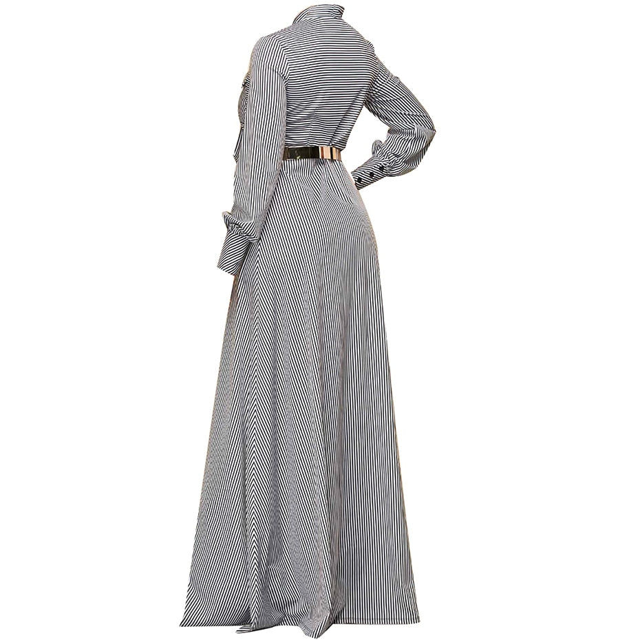 long sleeve maxi dress with pockets