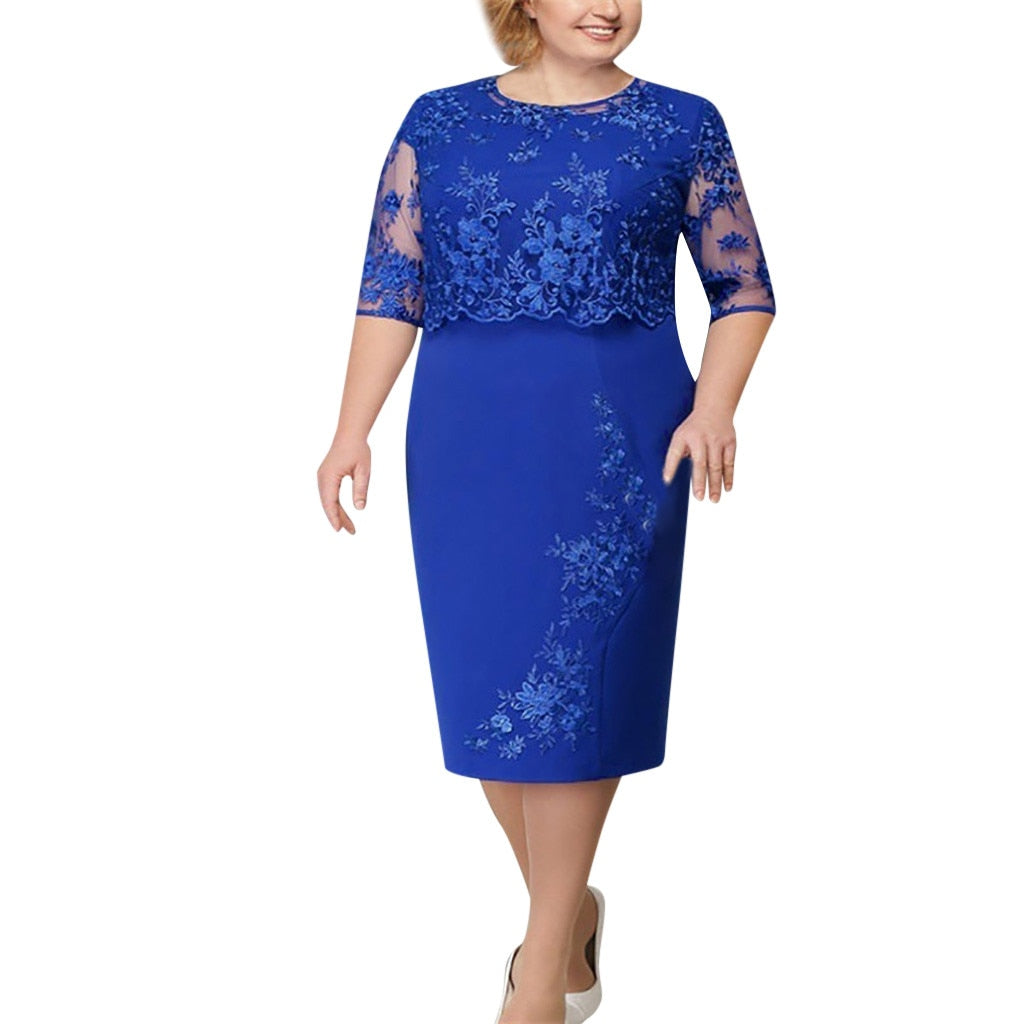 plus size women's midi dresses