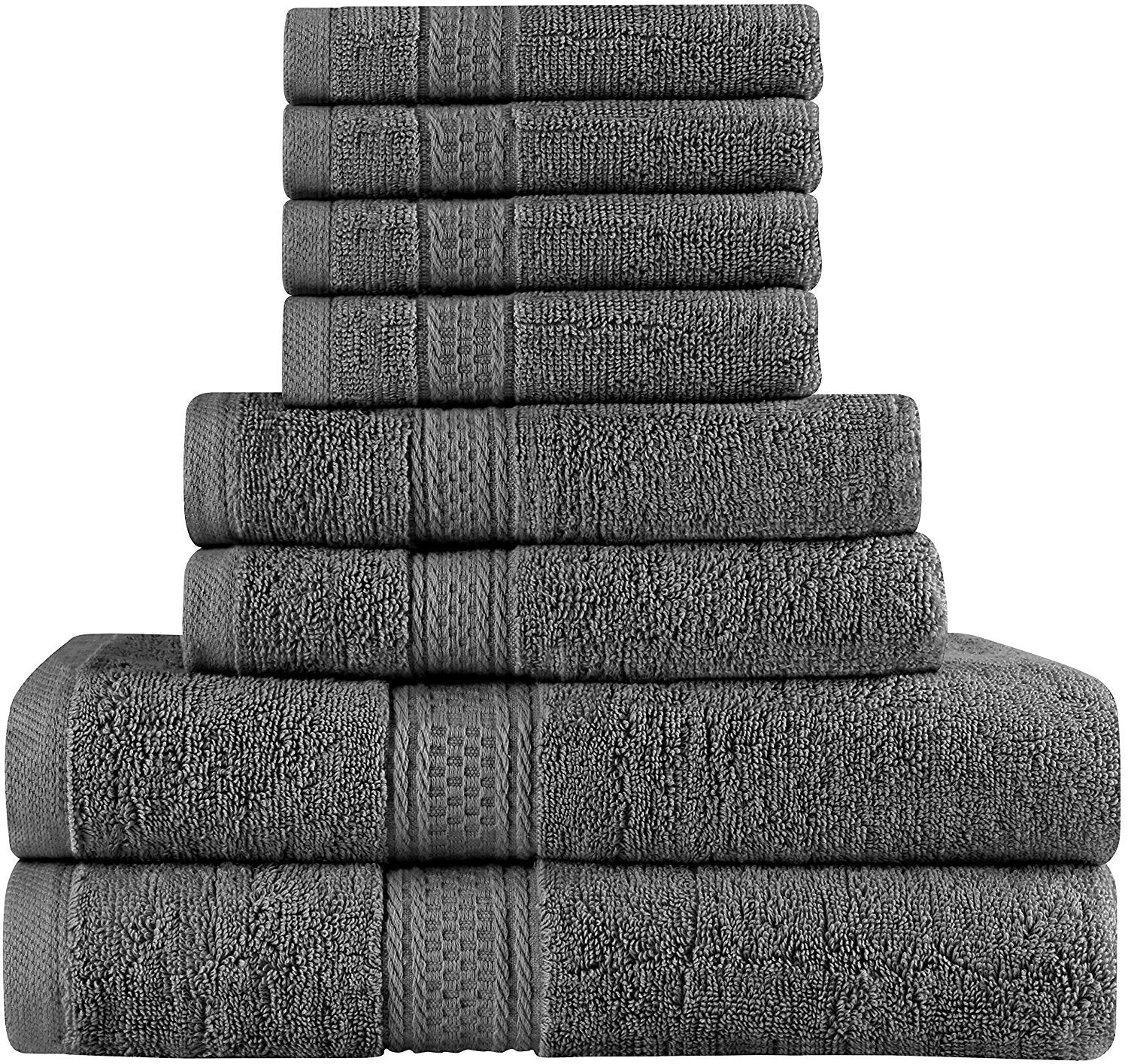 Luxury Hotel & Spa 100% Cotton Premium Turkish Bath Towels, 27 x 54'' (Set  of 4, Wedgewood)