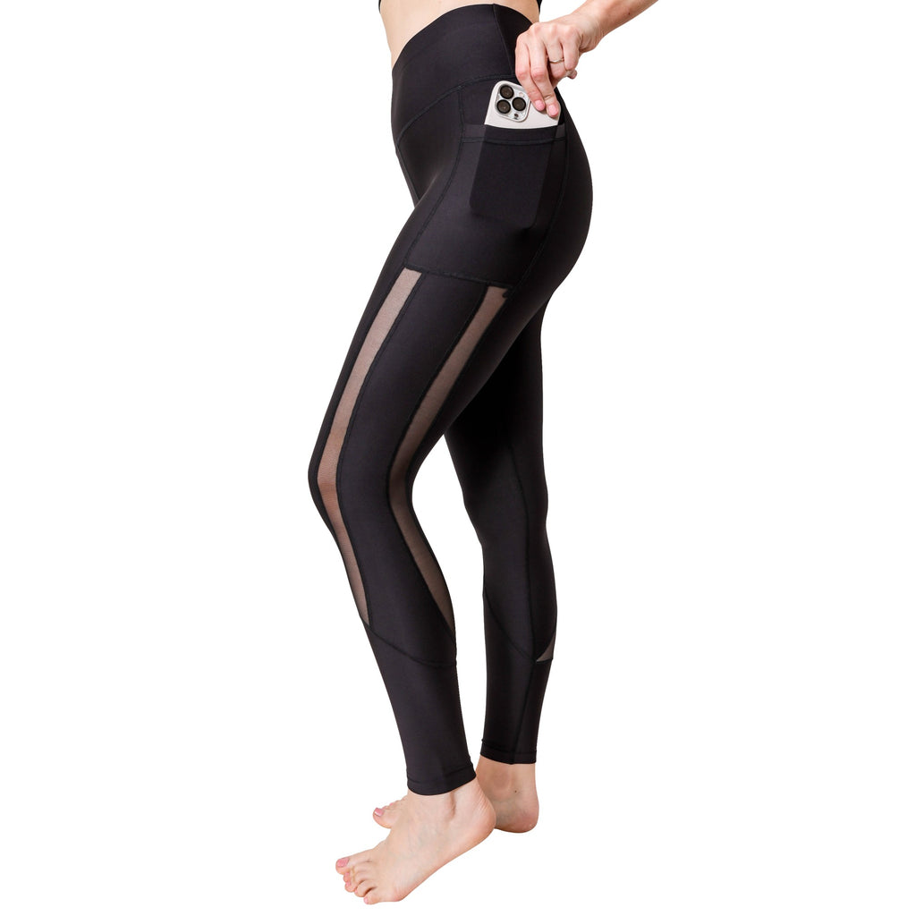 Zenana Step Aside Full Size Athletic Leggings with Pockets in Rose