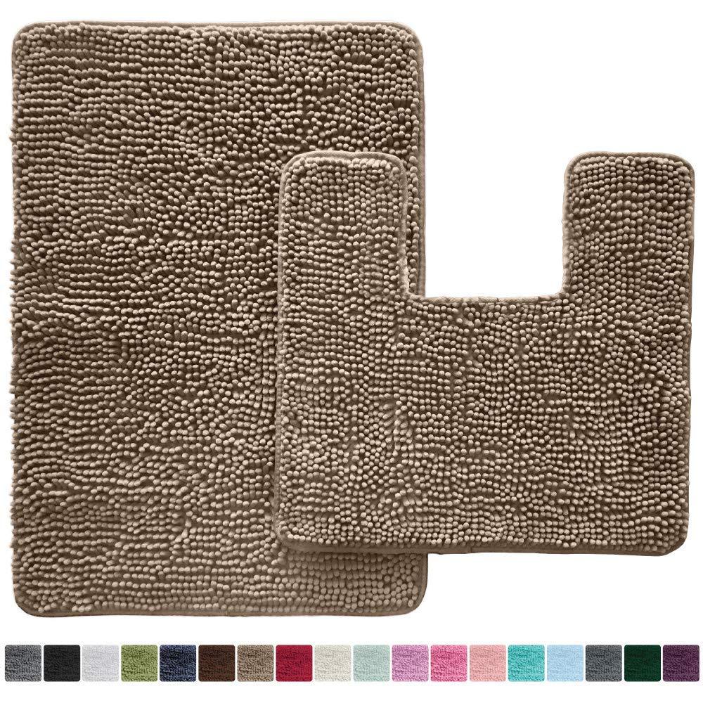 MAYSHINE Bathroom Rug Toilet Sets and Shaggy Non Slip