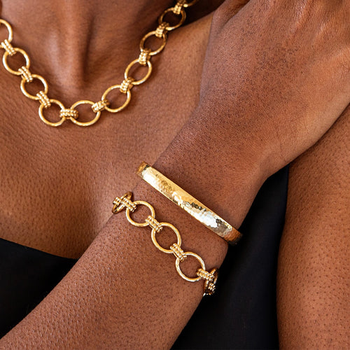 CLEOPATRA Statement Bangle Bracelet Manchette. Gold. African Bracelet - -  Afrikrea