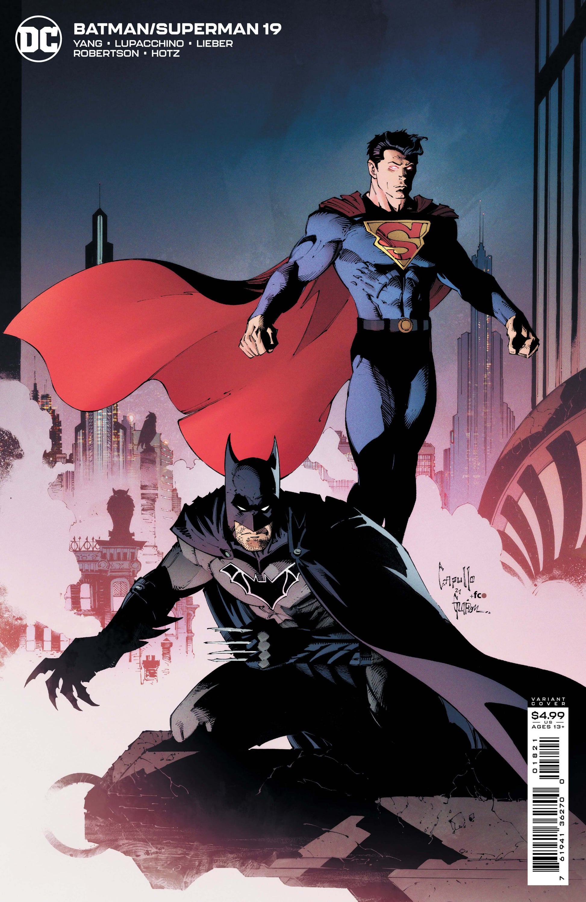 Batman Superman #19 B Greg Capullo Card Stock Variant (06/22/2021) Dc –  Golden Apple Comics