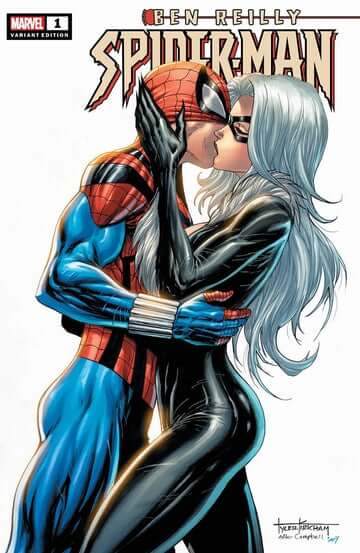 Ben Reilly Spider-Man #1 Tyler Kirkham Variant Black Cat Kiss (01/19/2 –  Golden Apple Comics