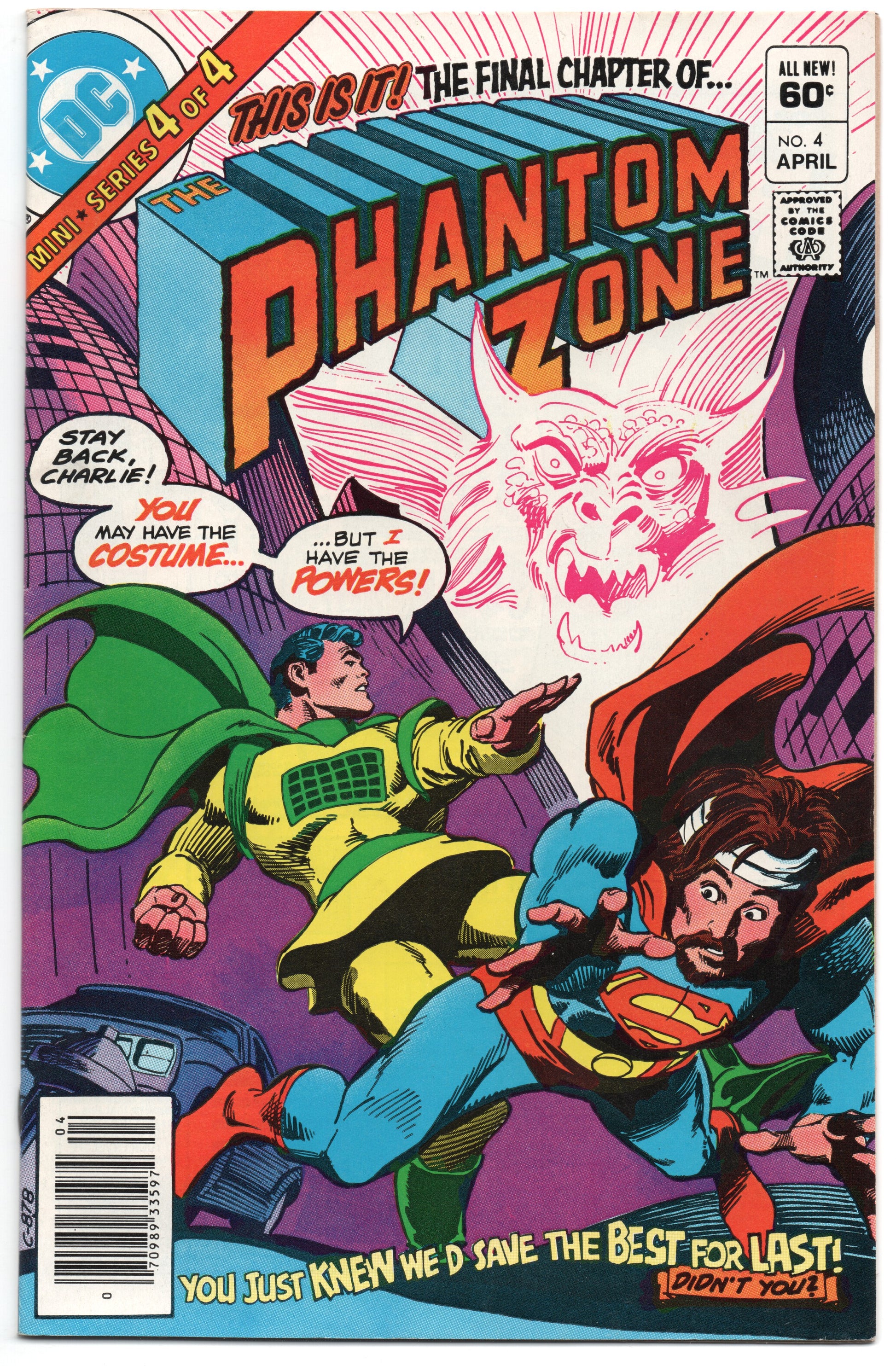 Phantom Zone 4 Dc 1984 Nm Gene Colan Superman Golden Apple Comics