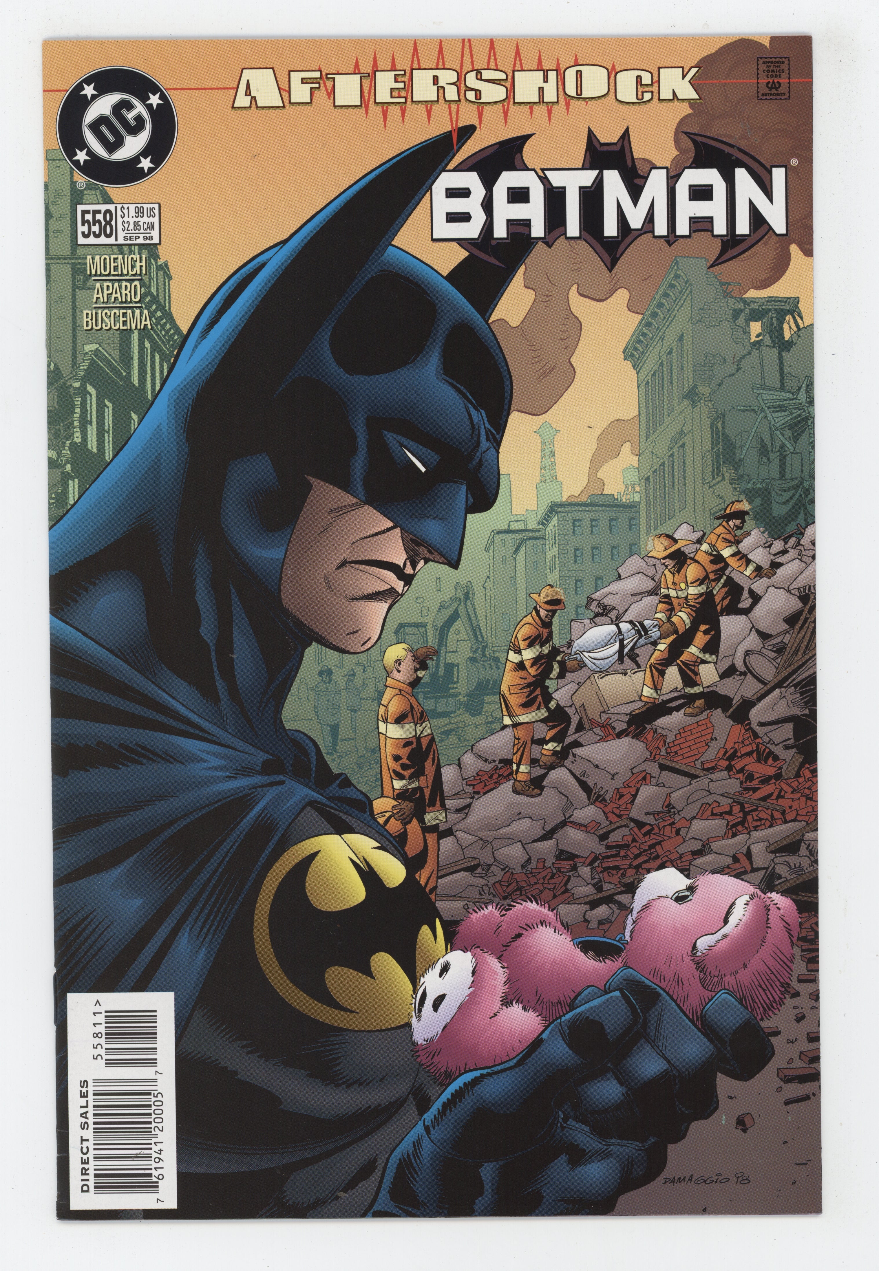 Batman 558 DC 1998 Rodolfo Damaggio Doug Moench Cataclysm Aftershock 1 –  Golden Apple Comics