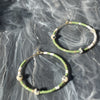 Paraíso Verde Hoops, Spotted Jade, Small