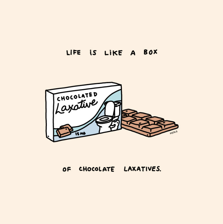 Chocolate laxative - Brother Merle Artwork