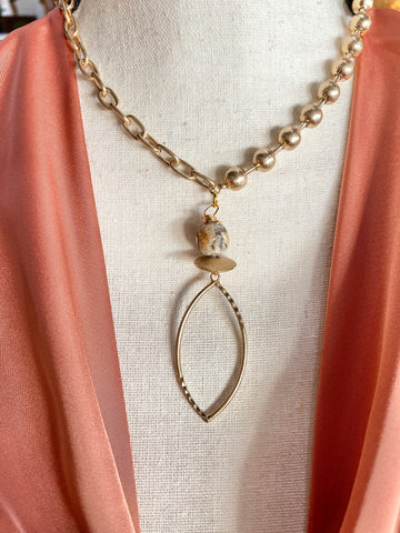 Brushed Gold Neclace