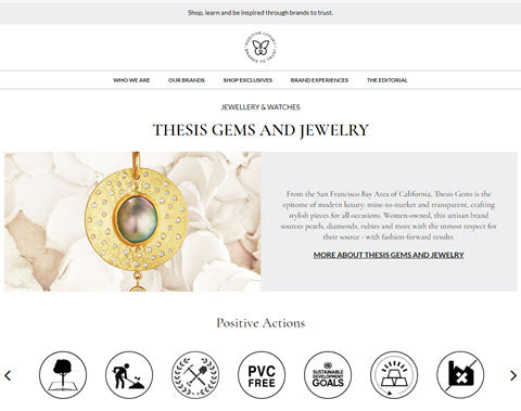 Positive Luxury website screenshot (retrieved 2018-10-09)