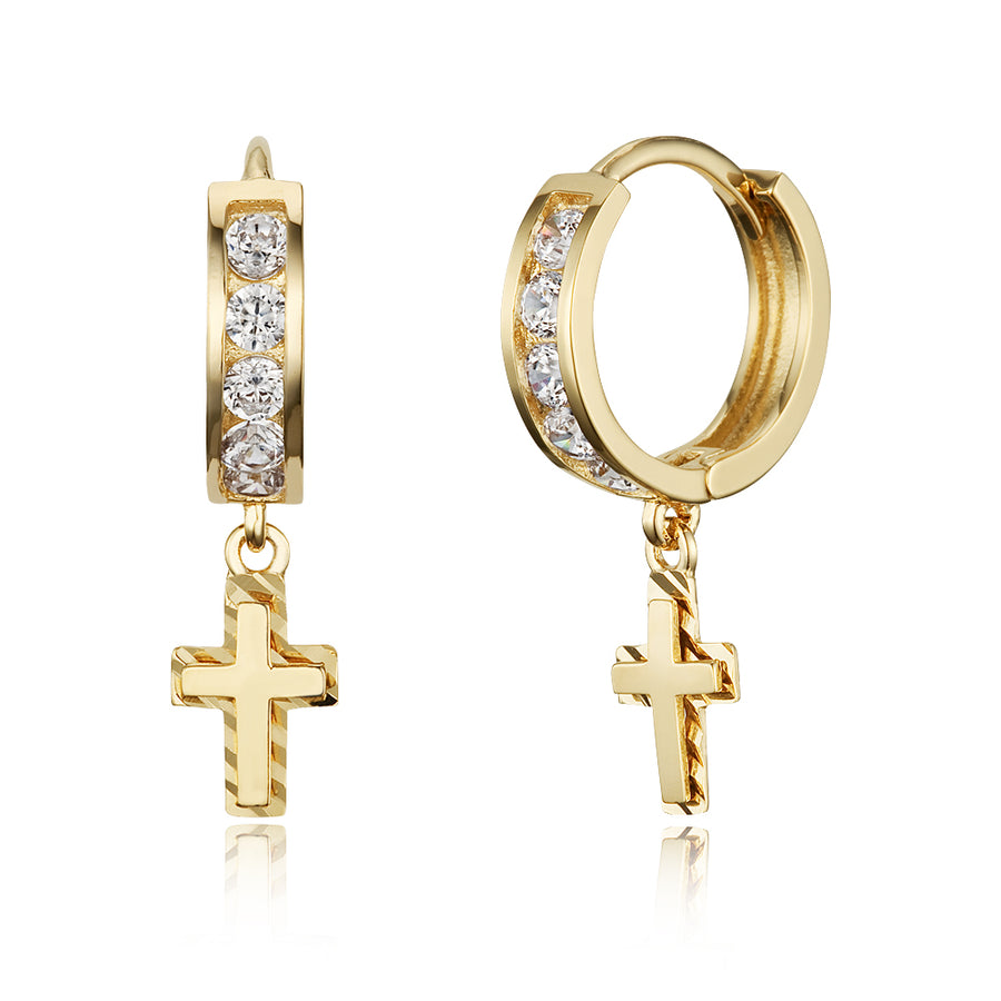 14k Gold Plated Brass Mouse CZ Screwback Baby Girl Earrings Sterling S –  Children Earrings by Lovearing