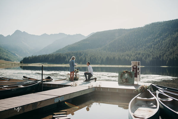 The Yes Girls, The Box Sock, Vail Proposal, Vail CO, Colorado Proposal, Canoe Proposal, Piney River Ranch