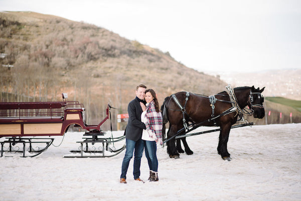 Sleigh Ride Snow Marriage Proposal In Park City Utah by The Yes Girls