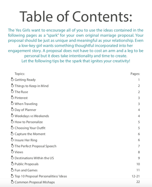 Table of Contents ebook