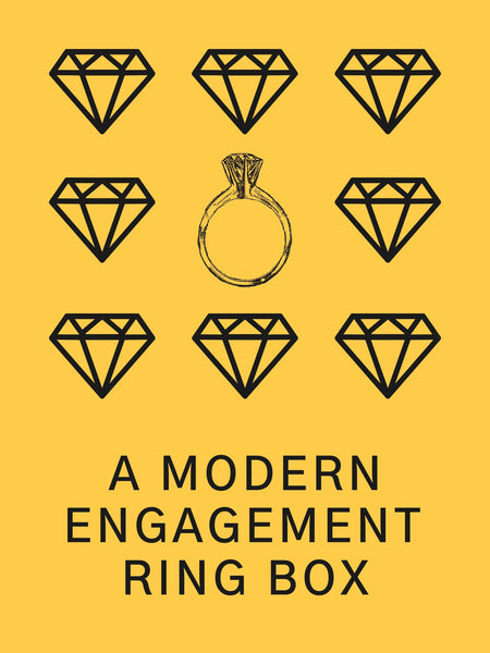 A modern engagement ring box