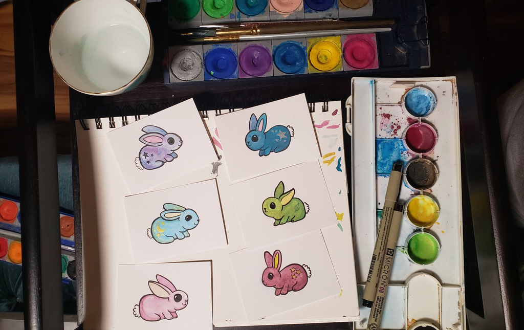 Painted plot bunnies