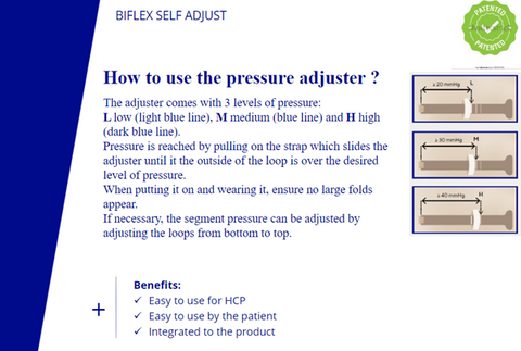 patented pressure adjuster wrap compression thuasne mobiderm