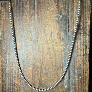 20 inch 3mm Sterling Silver Navajo Pearl Necklace - Country Lace Boutique