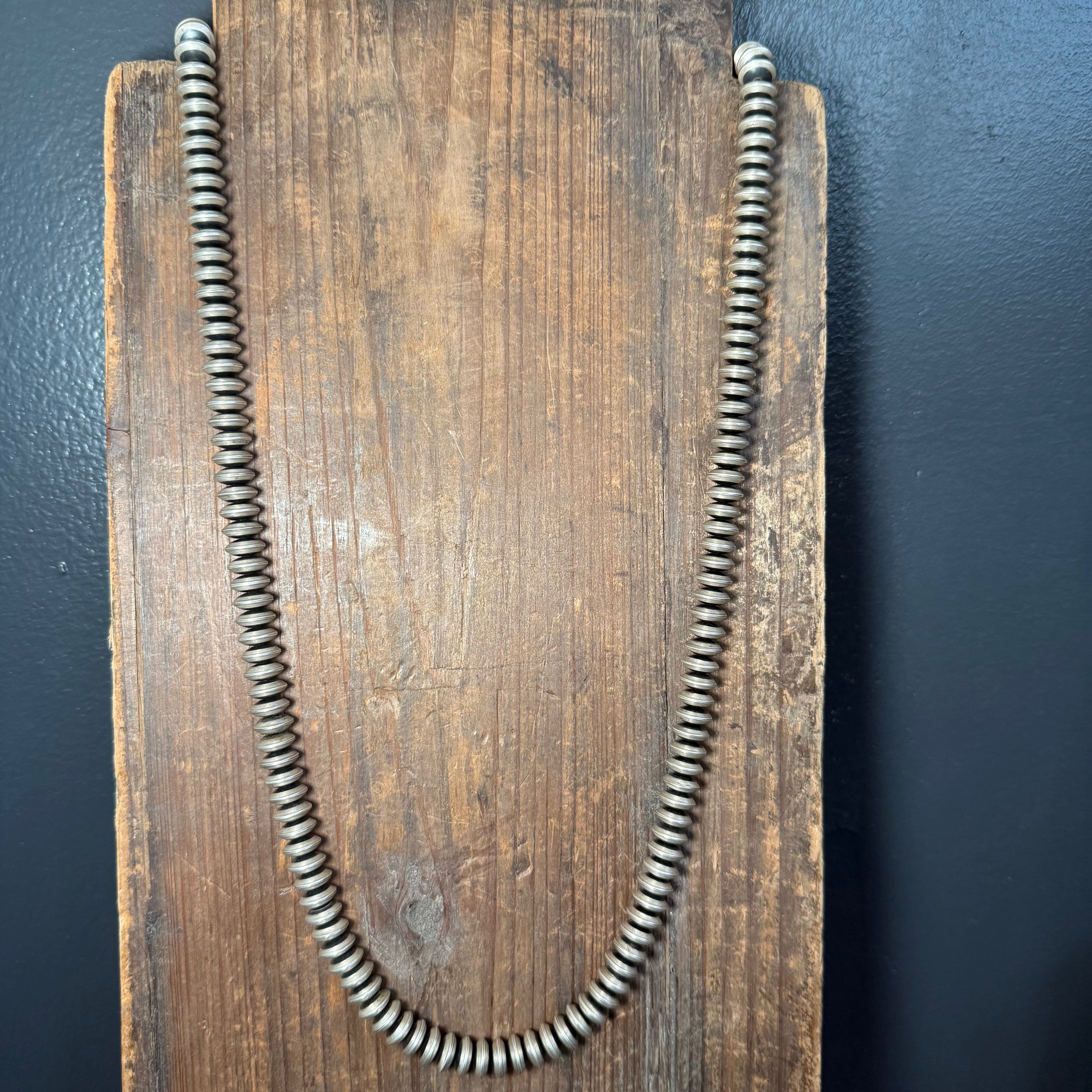 30 inch 10mm Shiny Saucer Sterling Silver Necklace