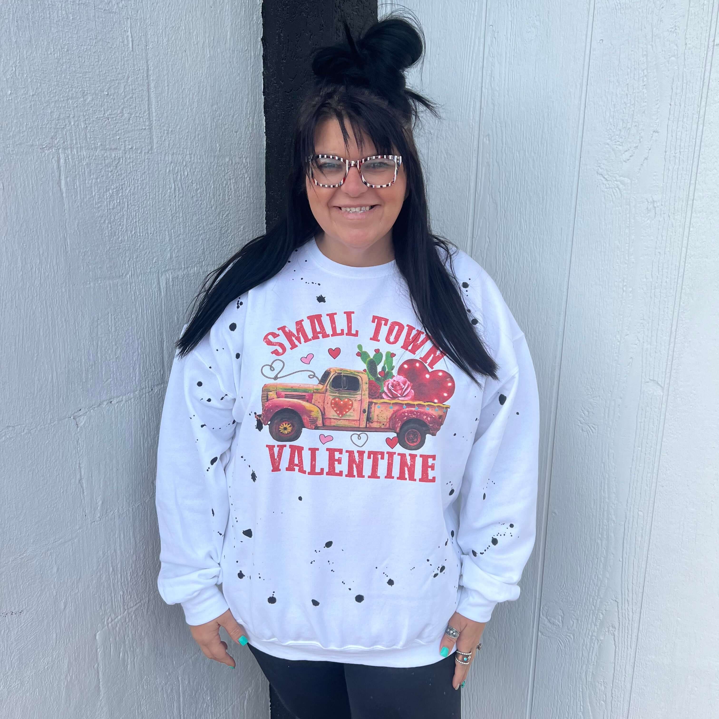 Small Town Valentine Truck Sweatshirt