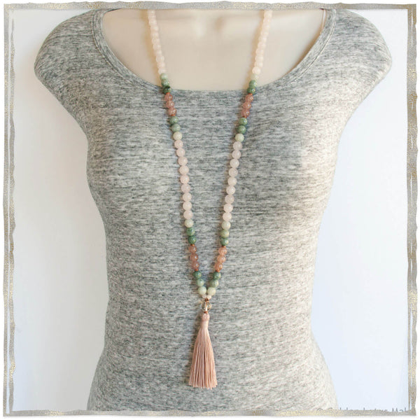 Harmony & Peace Mala Necklaces and Gemstone Healing Bracelets - Golden ...