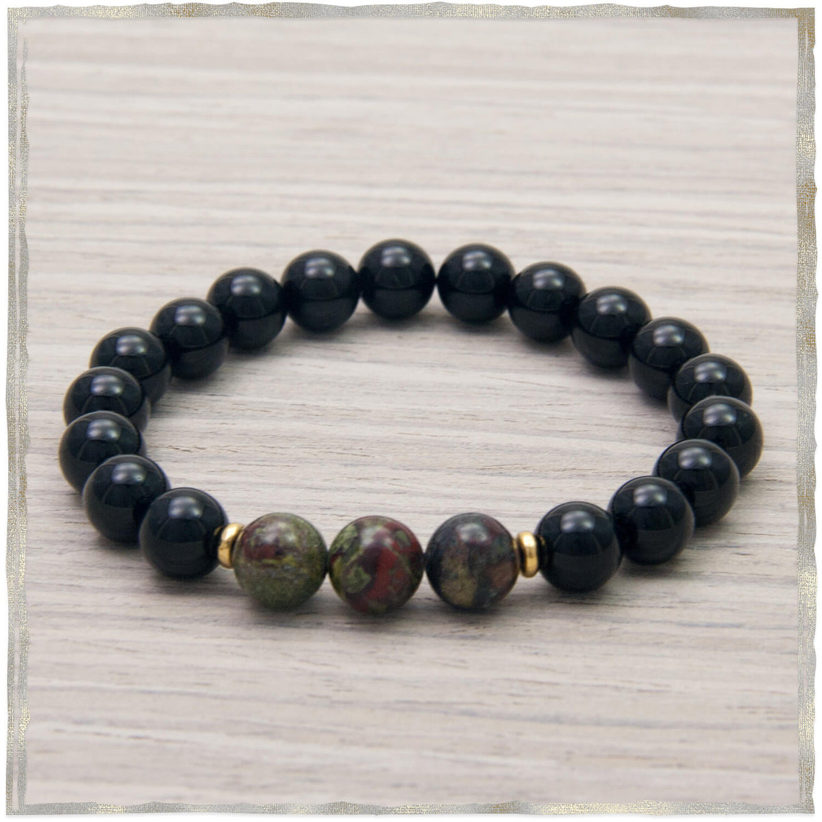 Black Tourmaline & Selenite Combo Bracelet (Meditation & Balance)