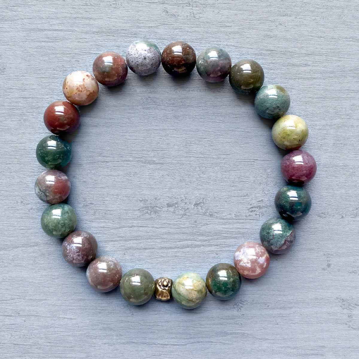 Positive Energy Bracelet - Yellow Jasper, Moonstone, Fossil Jasper