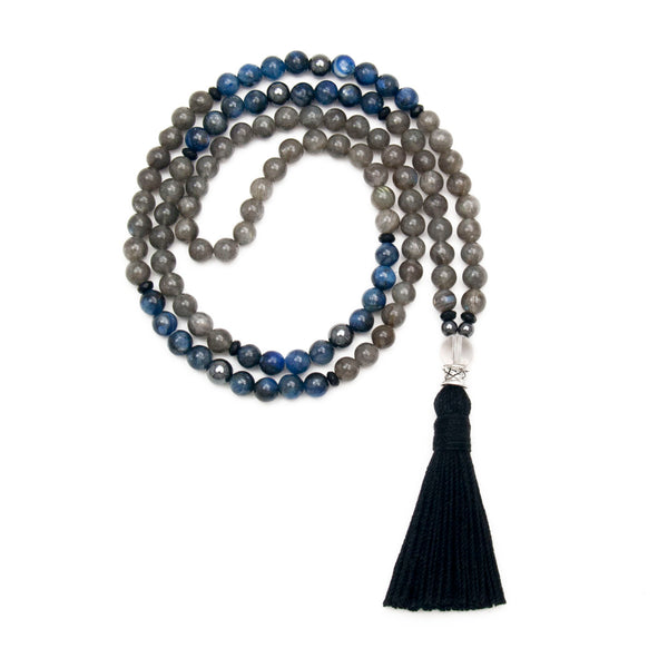 Labradorite Mala Beads Necklaces & Bracelets - Golden Lotus Mala