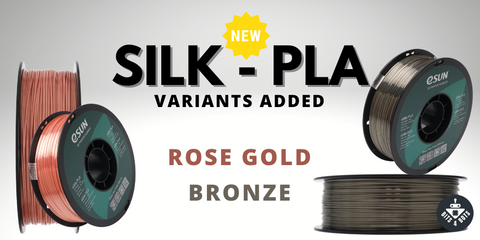 eSun Silk PLA 3D Printing filament- rose gold and bronze now in stock