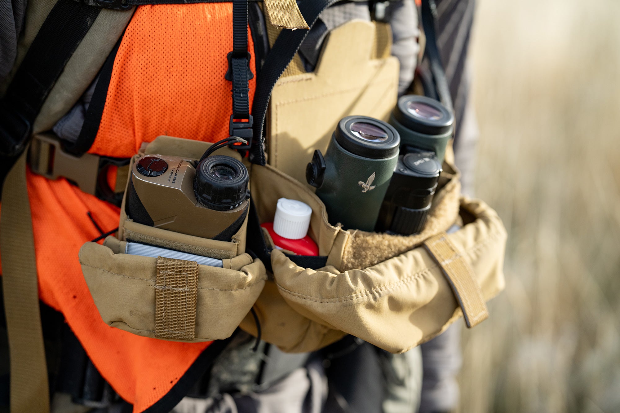 Sentinel hunting and long-range shooting bino harness binocular harness