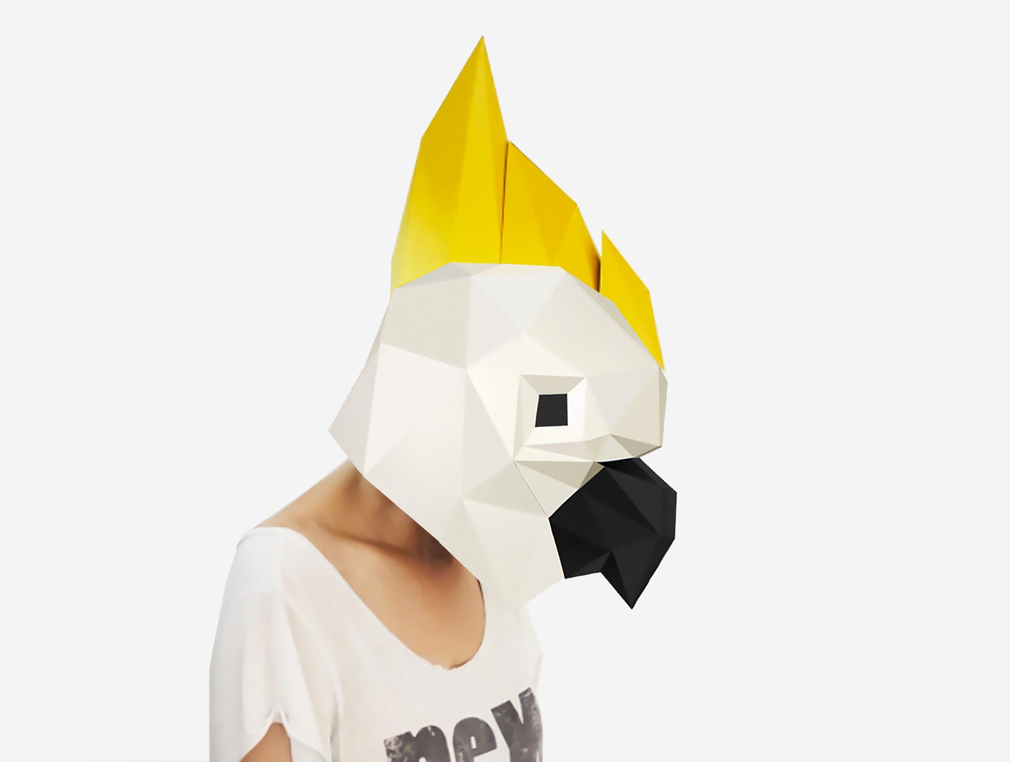 COCKATOO MASK DIY Paper Mask Template – Lapa Studios