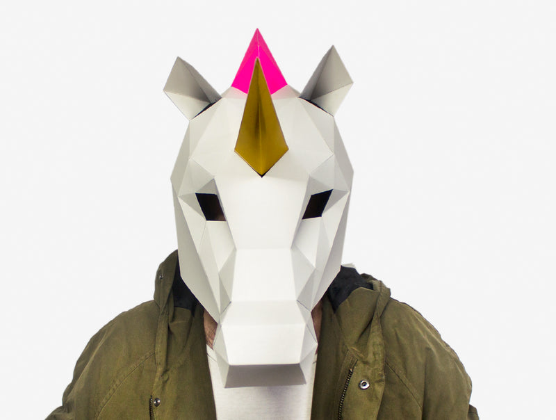 RAINBOW UNICORN DIY Paper Mask Template - Lapa Studios