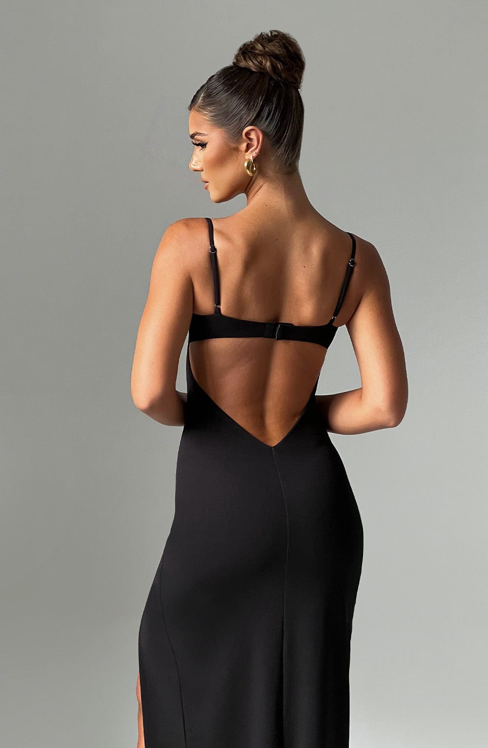Shop Formal Dress Black - Dress Maxi Asteria