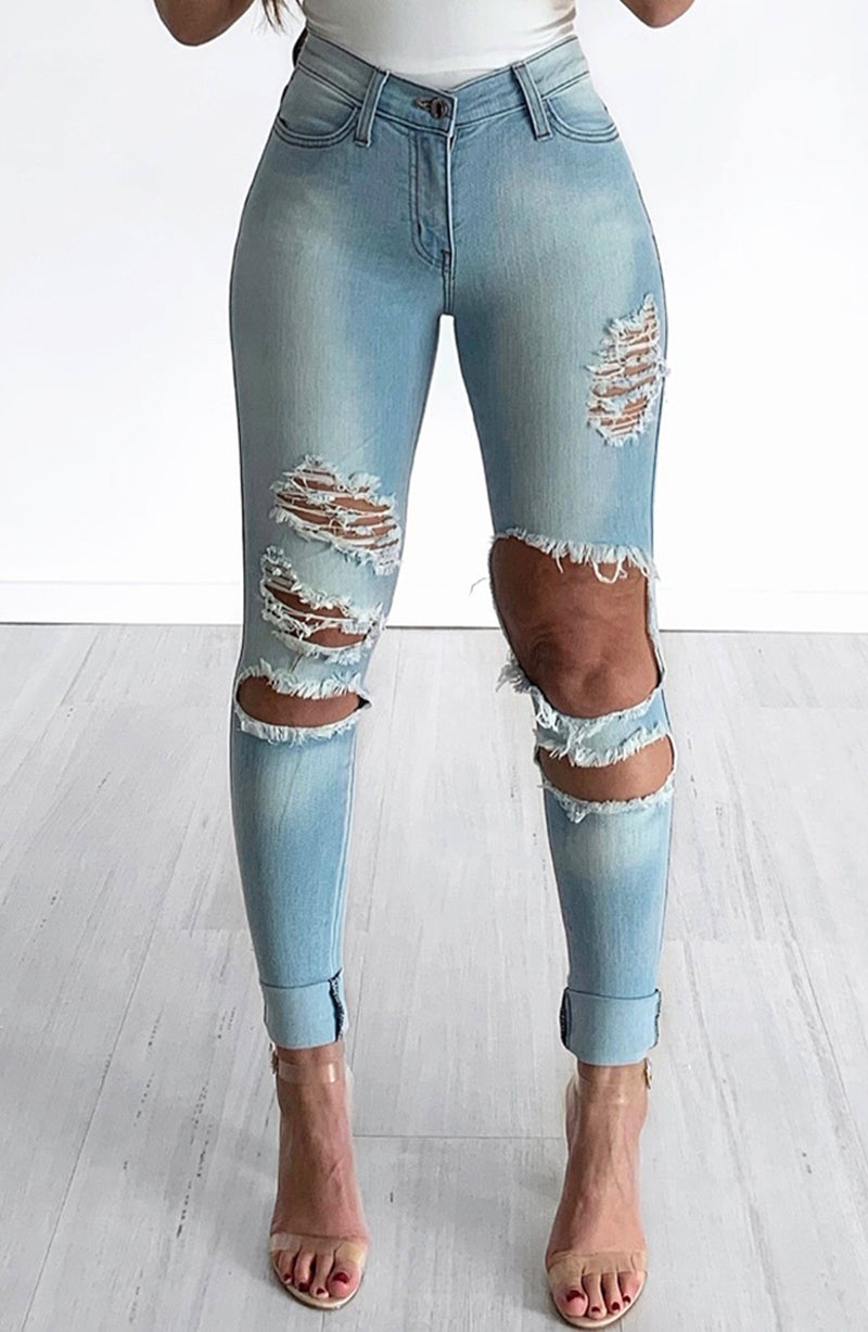 Amelia Jeans - Light Blue – Babyboo Fashion
