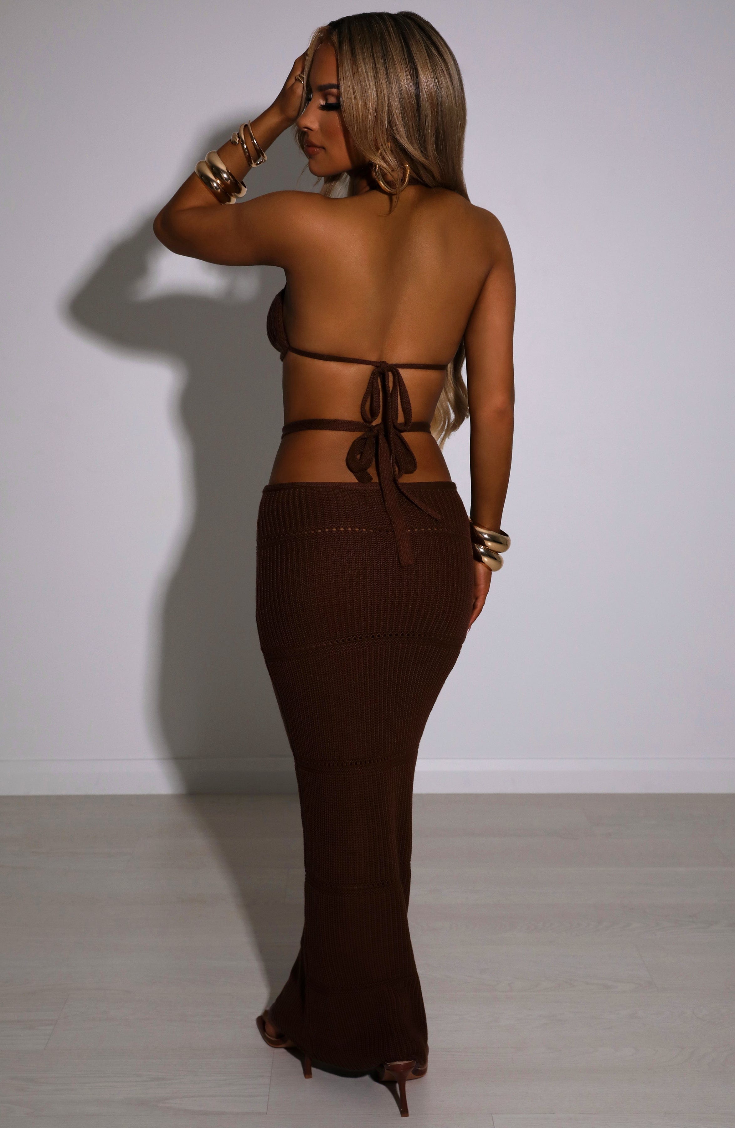 Babyboo Fashion - Elianna Maxi Dress in Chocolate, Women's Fashion