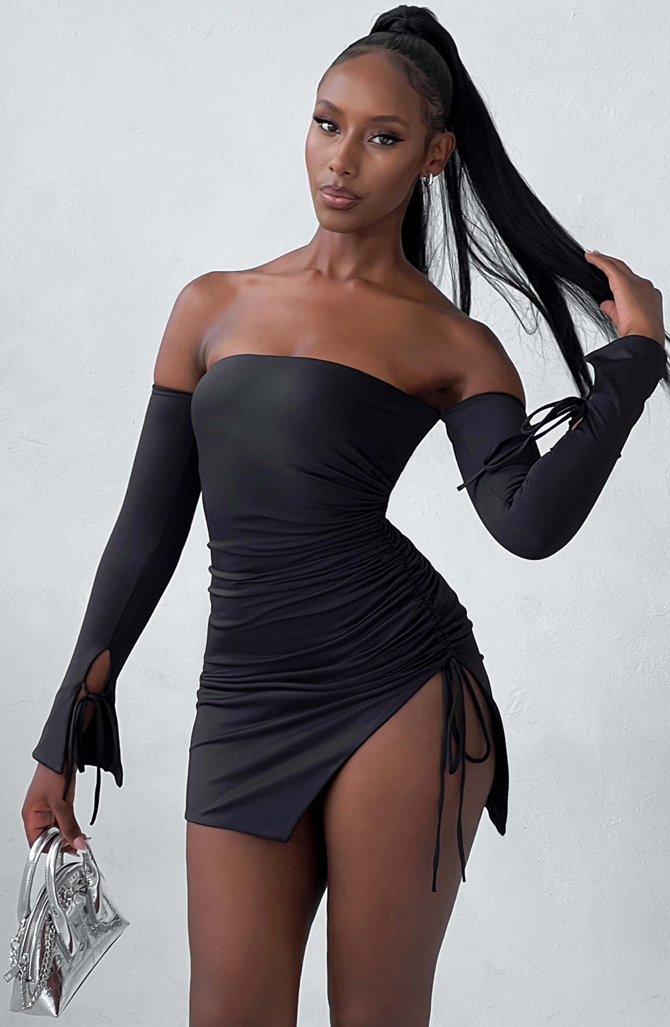 Selena Mini Dress - Black – BABYBOO