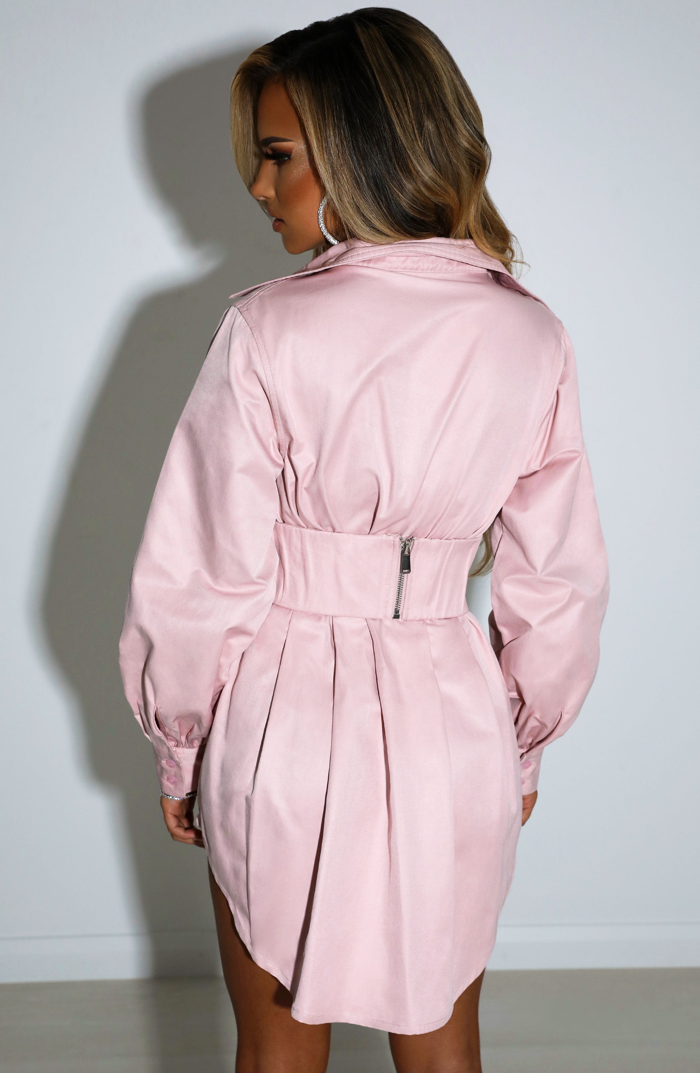 Lenette Shirt Dress - Dusty Pink – Babyboo Fashion