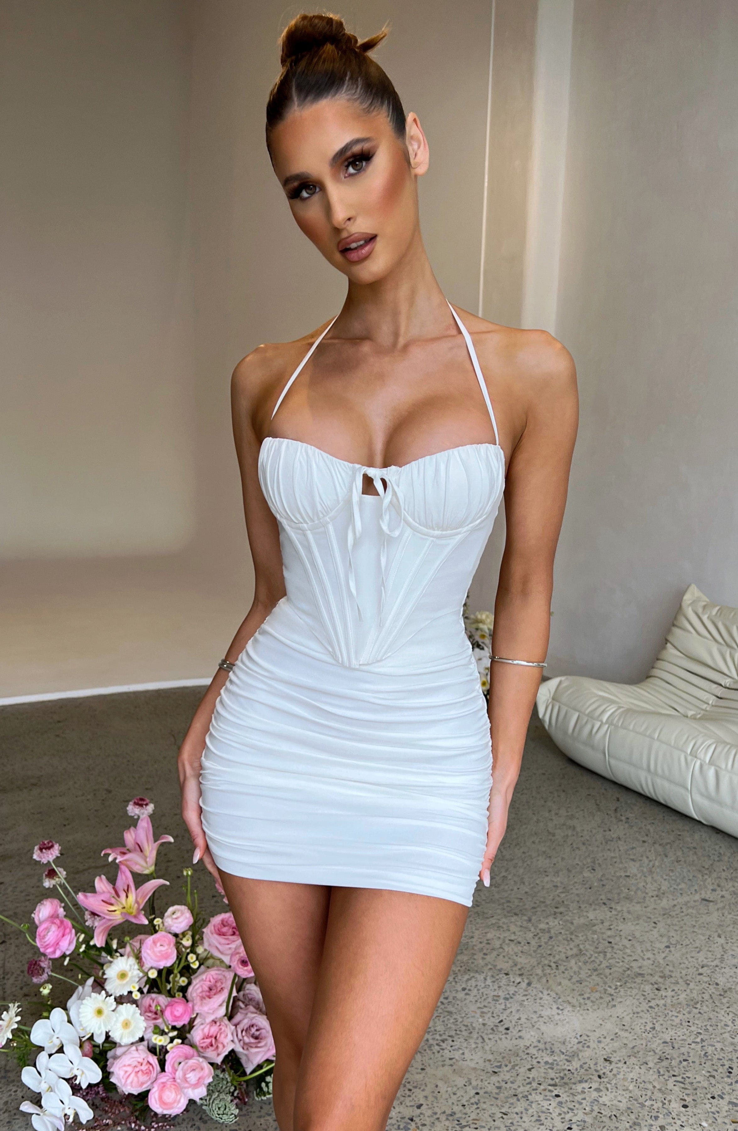 Becca Mini Dress - White – BABYBOO