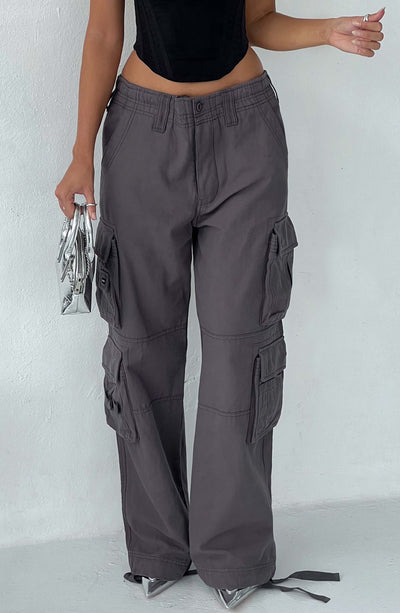 Tinashe Cargo Pants - Charcoal – Babyboo Fashion