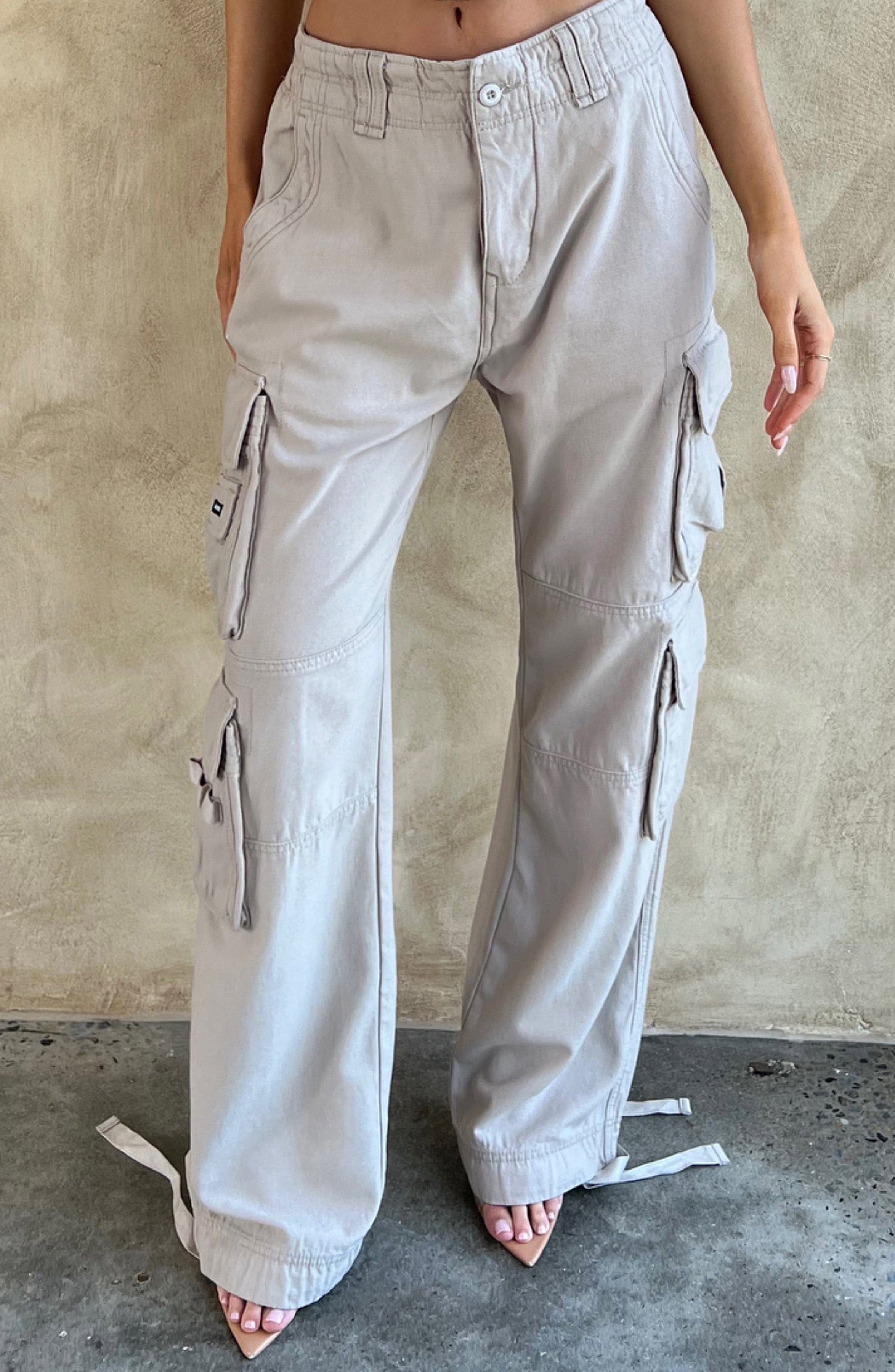 Tinashe Cargo Pants - Light Grey – Babyboo Fashion