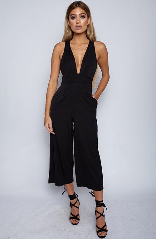 Totally Down Jumpsuit - Black l Babyboo Fashion