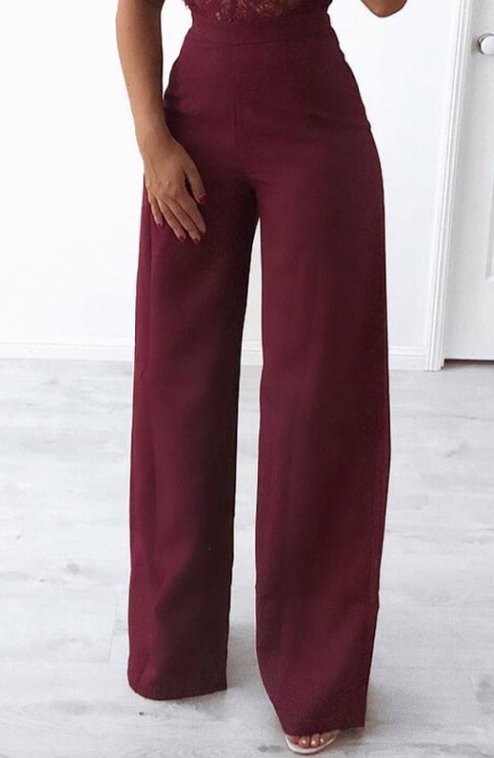 Vivian Pants - Burgundy – Babyboo Fashion