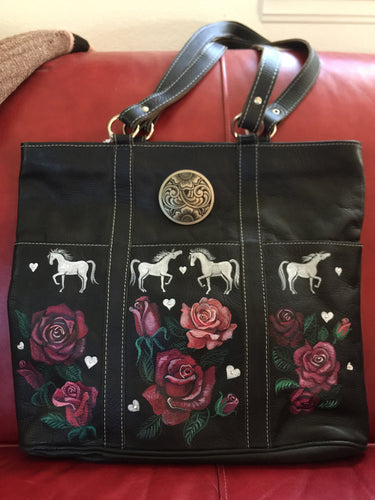 hand painted purse