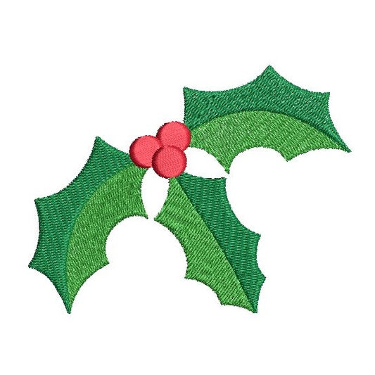 Holly Berry Mistletoe Christmas Swag Machine Embroidery Design