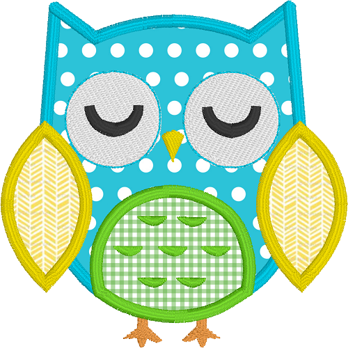 Owl Applique Machine Embroidery Design | Rosieday Embroidery ...