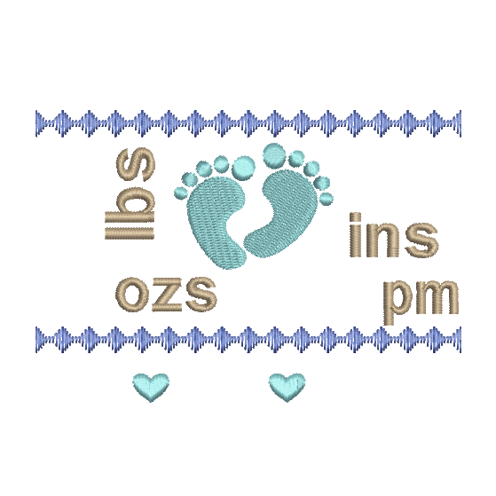 Baby Announcement Template Embroidery Design | Rosieday Embroidery ...