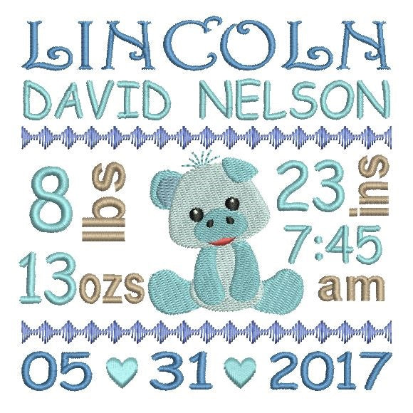 Download Baby Announcement Template Embroidery Design | Rosieday ...