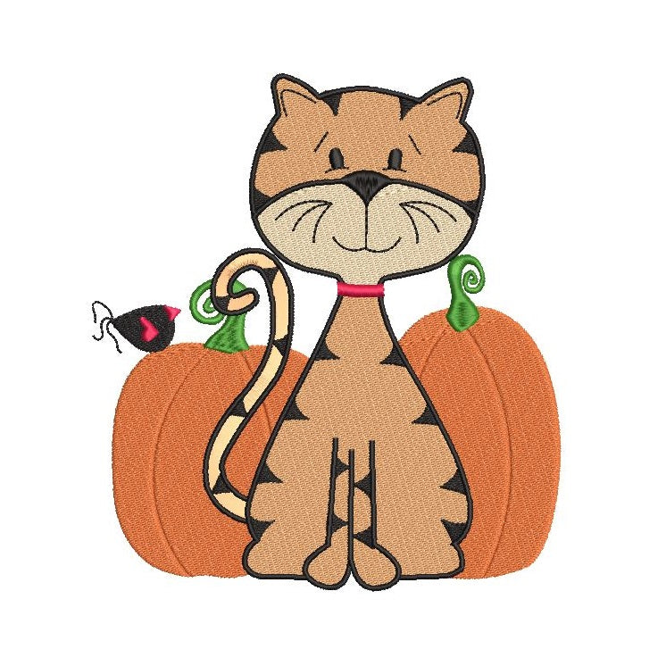 Halloween Cat Machine Embroidery Design | Rosieday Embroidery ...