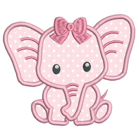 Baby Elephant Applique Machine Embroidery | Rosieday Embroidery ...
